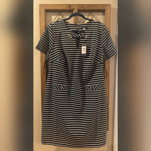 Tommy Hilfiger Plus Nautical Stripe Dress SIZE 14 - Picture 2 of 8